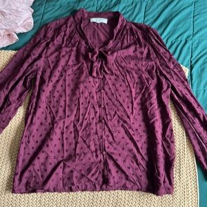 Maroon Loft blouse